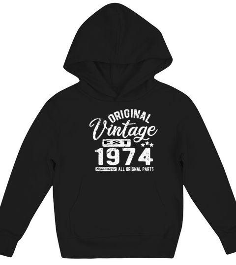 1974 Vintage Birthday Kids Hoodie
