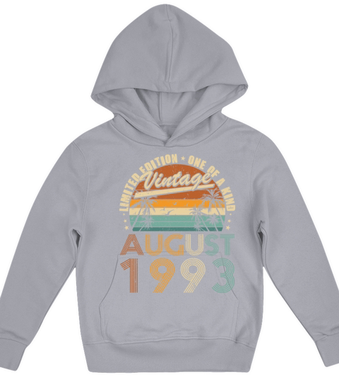 30th birthday vintage august 1993 one of a kind Kids Hoodie