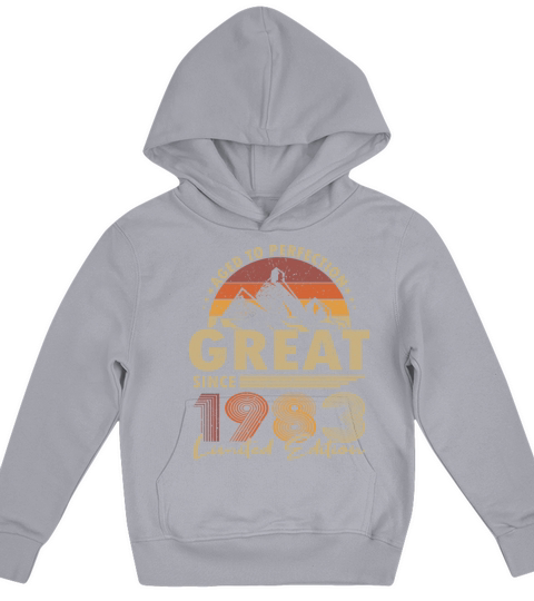 40th birthday vintage 1983 great since 1983 Kids Hoodie