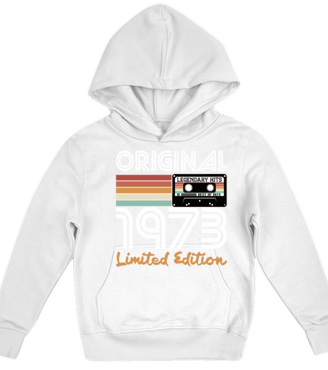 50th birthday vintage 1973 original 1973 Kids Hoodie