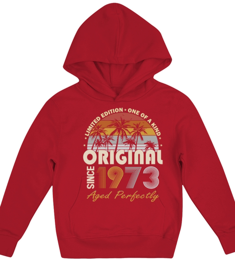 50th birthday vintage 1973 original since 1973 Kids Hoodie