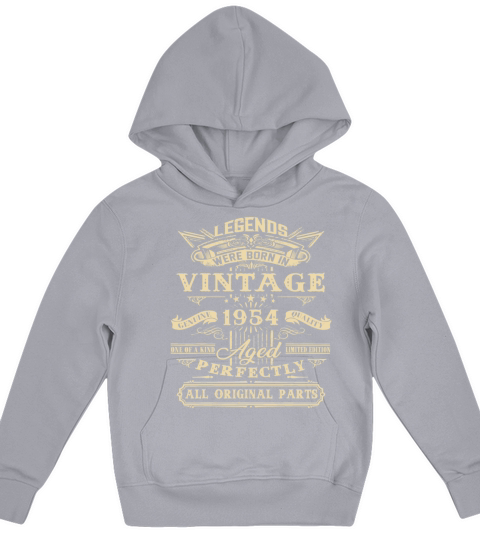 68th Birthday Gift For Legends Born 1954 68 Yrs Ol Kids Hoodie