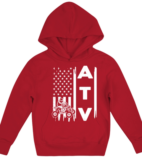 all terrain vehicles US flag graphic concept Kids Hoodie