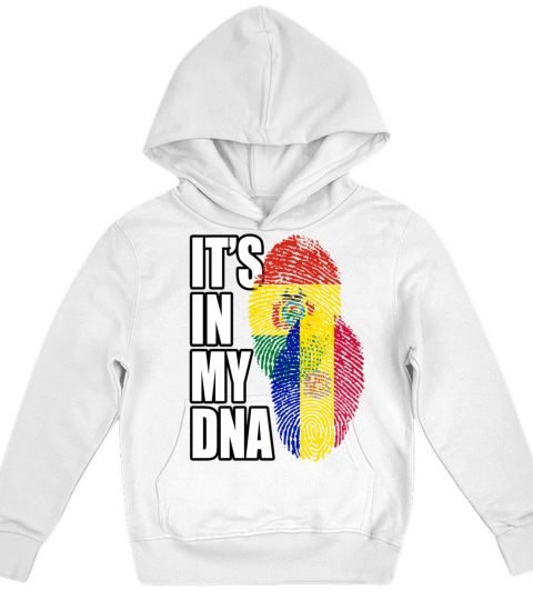 Andorran And Bolivian Mix Heritage DNA Flag Kids Hoodie