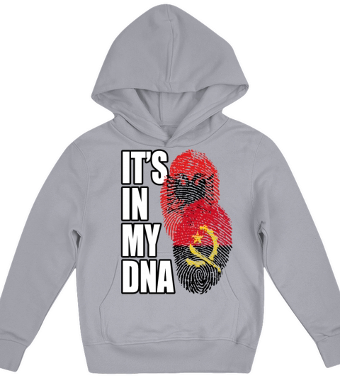 Angolan And Albanian Mix Heritage DNA Flag Kids Hoodie