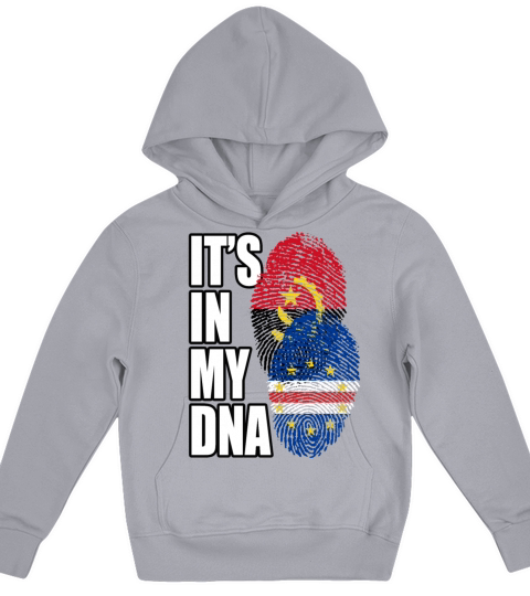 Angolan And Cabo Verdean Mix Heritage DNA Flag Kids Hoodie