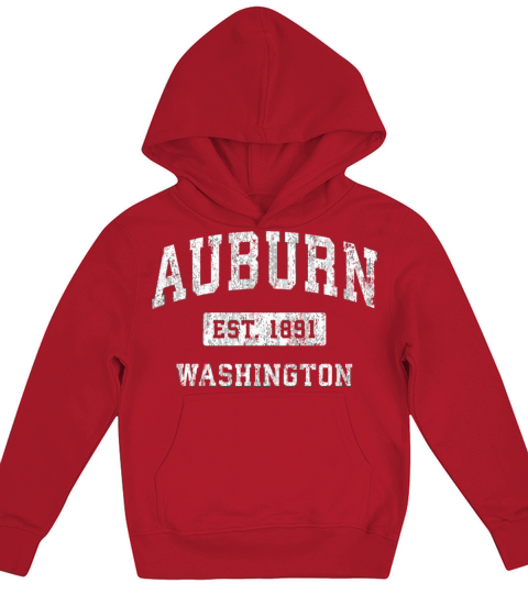Auburn Washington Wa Vintage Established Sports De Kids Hoodie