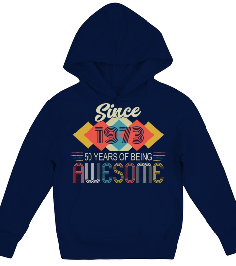 Awesome Since 1973 Birthday Retro Sayings Kids Hoodie