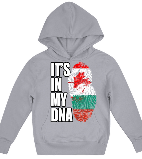Bulgarian And Canadian Mix Heritage DNA Flag Kids Hoodie
