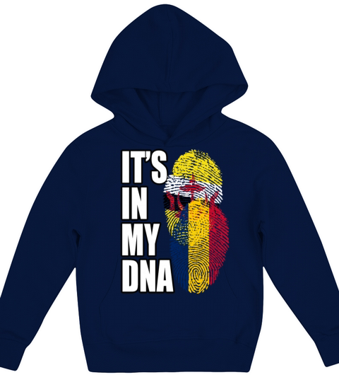 Chadian And Bruneian Mix Heritage DNA Flag Kids Hoodie