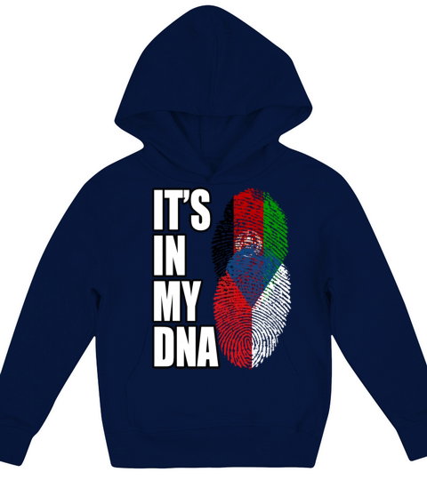 Czech And Afghanistan Mix Heritage DNA Flag Kids Hoodie