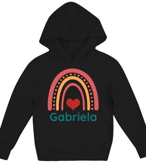 Gabriela Vintage Boho Rainbow Kids Hoodie
