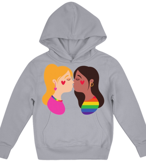 lesbian lgbtq pride valentine day 2022 valentines Kids Hoodie