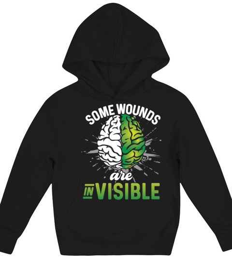 Mental Health Some Wounds Are Invisible Kids Hoodie