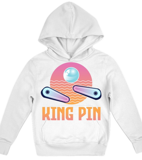 Retro Vintage Pinball Machine Arcade Game Lovers Kids Hoodie