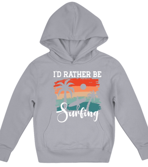Surfing Sport Beach Surfboard Ocean Sunshine Surf Kids Hoodie