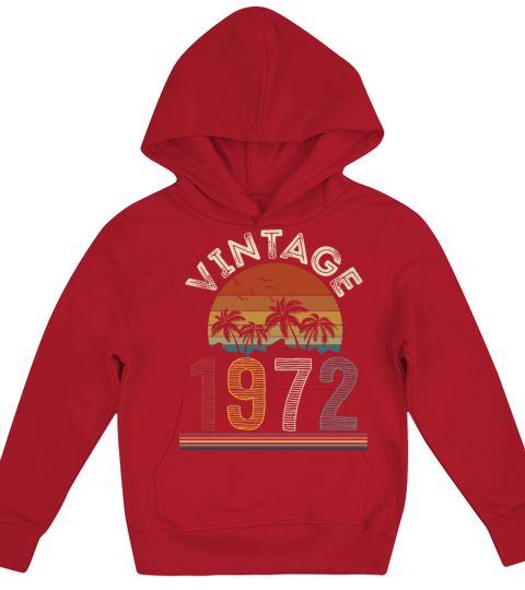 Vintage 1972 Kids Hoodie