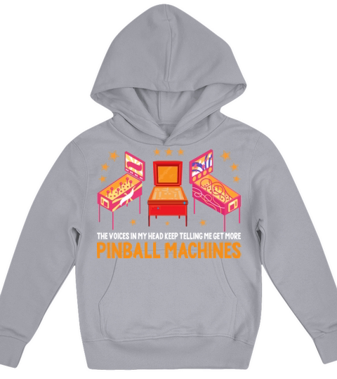 Vintage Pinball Machine Retro Arcade Game Lovers Kids Hoodie