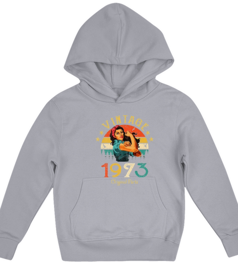 Womens 48 Years Old Gift Vintage 1973 Original Kids Hoodie