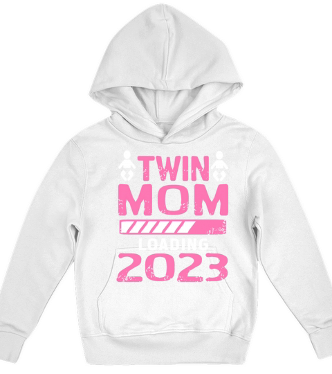 Womens Twin Mama Twin Mom to Be Pregnancy Kids Hoodie