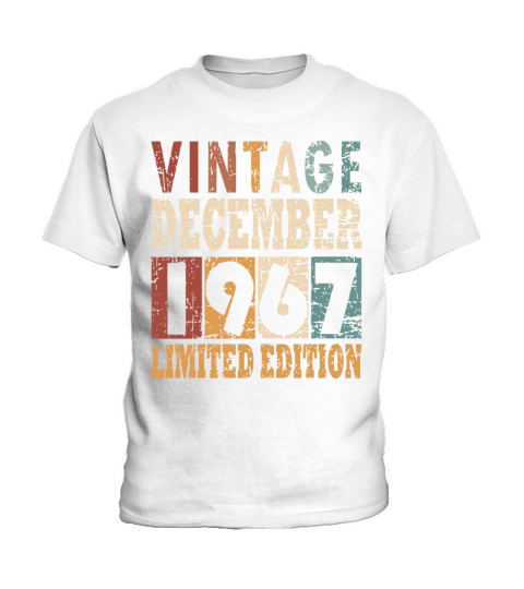 1967 December vintage birthday Kids T-Shirt