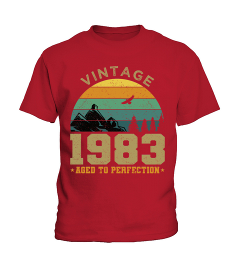 40th birthday vintage 1983 aged to perfection Kids T-Shirt