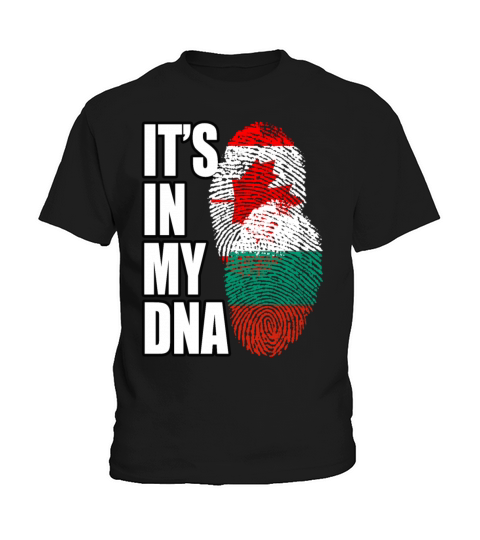 Bulgarian And Canadian Mix Heritage DNA Flag Kids T-Shirt