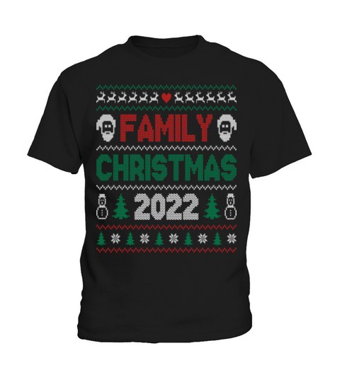 Family Christmas 2022 Xmas Squad Santa Elf Funny Kids T-Shirt
