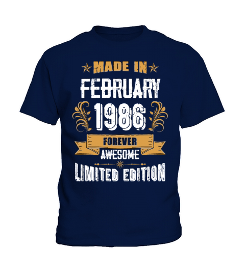 February 1986 Vintage Birthday Present Kids T-Shirt