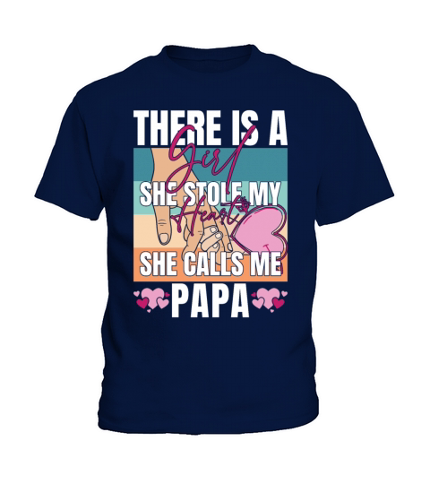 Funny Papa Design from Granddaughter Kids T-Shirt