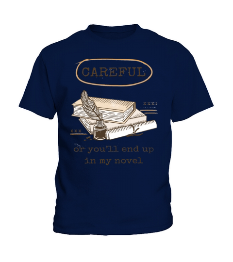 Funny Writer Quote Book Pile Art For Novelists Kids T-Shirt