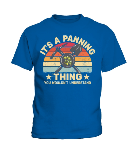 gold prospector retro panning panner Kids T-Shirt