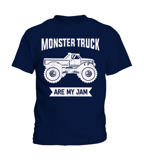 Monster Trucks Are My Jam Vintage Retro Kids T-Shirt