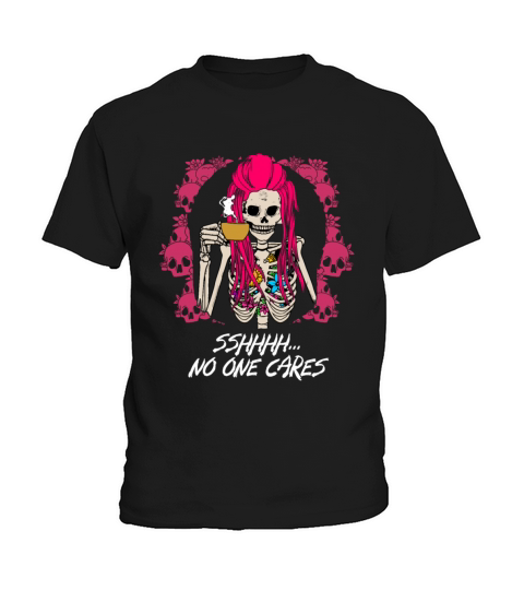 No One Cares Sarcastic Quote Sarcasm Funny Introve Kids T-Shirt