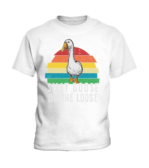 Silly Goose On The Loose Funny Goose Meme Kids T-Shirt