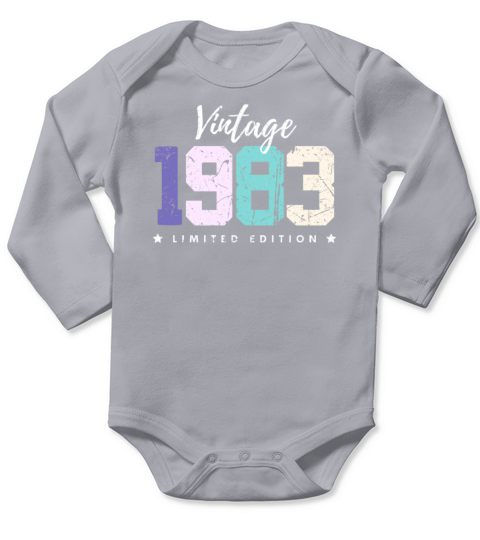 40 Years Vintage 1983 Retro 40th Birthday Long Sleeve Baby One-Piece