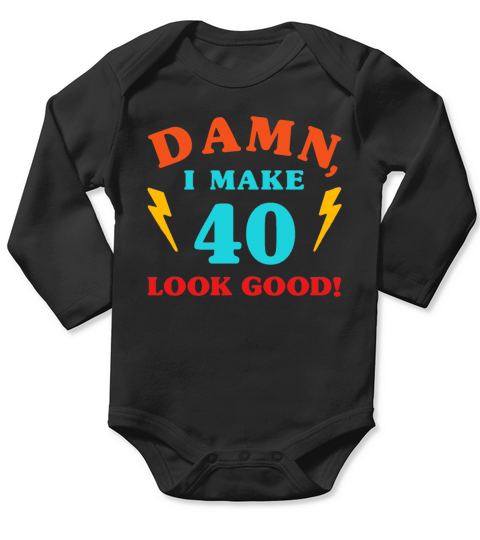 40th Birthday Shirt 1980 01 Long Sleeve Baby One-Piece