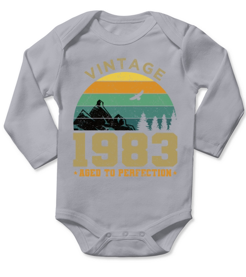 40th birthday vintage 1983 aged to perfection Long Sleeve Baby One-Piece