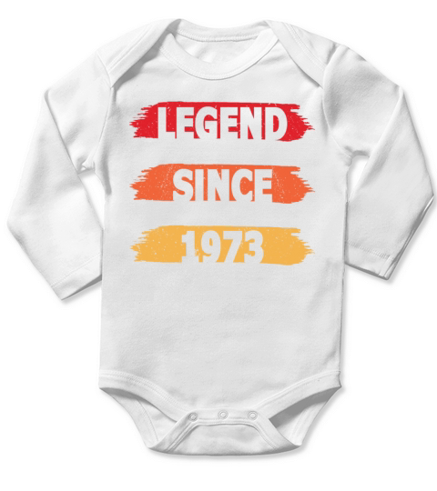 50th birthday vintage 1973 legend since 1973 Long Sleeve Baby One-Piece