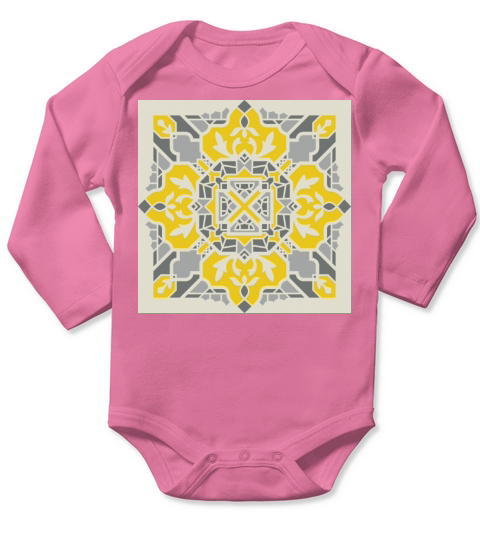 Arabesque Pattern One Long Sleeve Baby One-Piece
