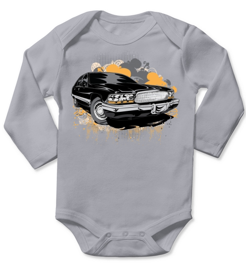 Cadillac Black Alt Long Sleeve Baby One-Piece