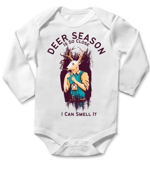 Deer Season Is So Close I Can Smell It Long Sleeve Baby One-Piece