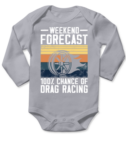 Drag Racing Race Car Retro Vintage Long Sleeve Baby One-Piece