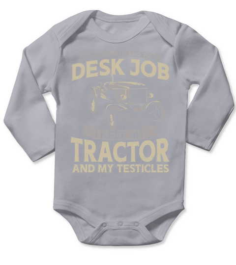 Farming Farmer Vintage Tractor Long Sleeve Baby One-Piece