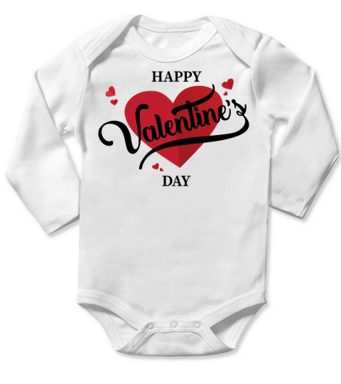 Happy Valentines day Tshirt Women Gift Men Gift755 Long Sleeve Baby One-Piece