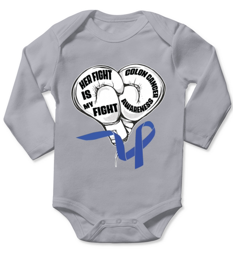 I Wear Blue Colon Cancer Awareness Survivor Long Sleeve Baby One-Piece