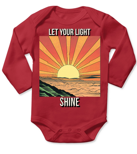 Let your light shine vintage Christian design Long Sleeve Baby One-Piece