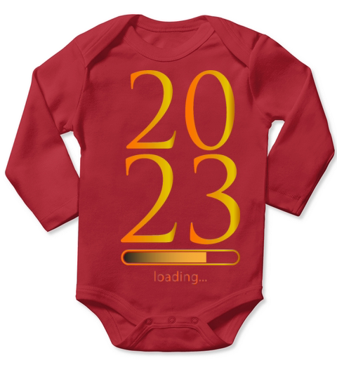New Year Loading 2023 Long Sleeve Baby One-Piece