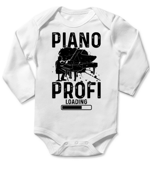 Piano Profi Loading - Pro Piano Player Keyboard Pi Long Sleeve Baby One-Piece