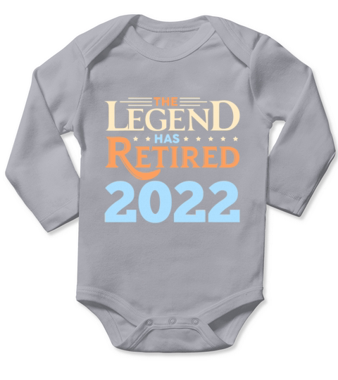 Retirement Funny Legend Has Retired Since 2022 Dad Long Sleeve Baby One-Piece